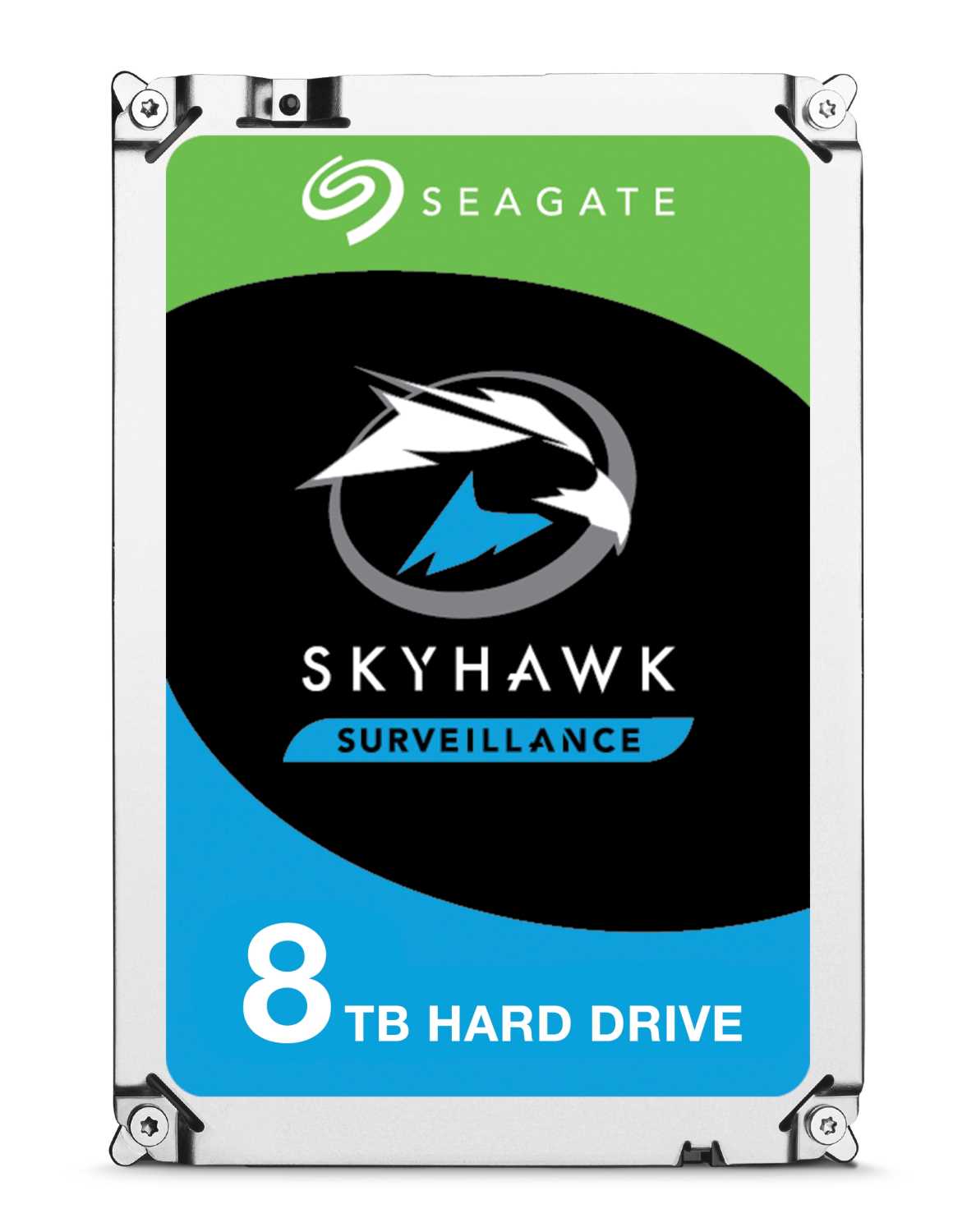 Жесткий диск Seagate SkyHawk ST8000VX004,  8TB, 3.5", 7200 RPM, SATA-III, 512e, 256MB, for NVR/DVR, для систем видеонаблюдения