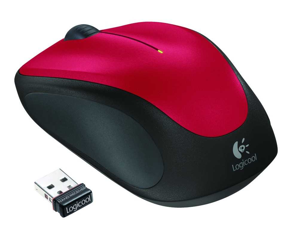 Мышь беспроводная Logitech M235 Red (красная, оптическая, 1000dpi, 2.4 GHz/USB-ресивер (Logitech Unifying®)) (M/N: M-R0038 / C-U0008)