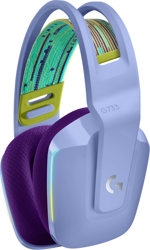 Гарнитура беспроводная игровая Logitech G733 LIGHTSPEED Wireless RGB Gaming Headset - LILAC - 2.4GHZ - N/A - EMEA (M/N: A00125 / A-00080)