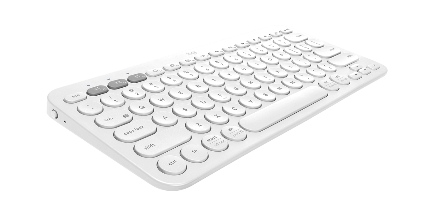 Клавиатура беспроводная Logitech K380 (OFFWHITE, Multi-Device, Bluetooth Classic (3.0), 2 батарейки типа ААА) (M/N: Y-R0056)