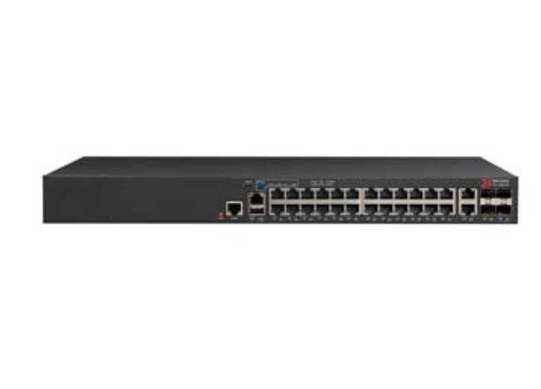 ICX 7150 Compact Switch, 12x 10/100/1000 PoE+ ports, 2x 1G RJ45 uplink-ports, 2x 1G SFP uplink-ports upgradable to 2x 10G SFP+ with license. 124W PoE budget, basic L3 (static routing and RIP)