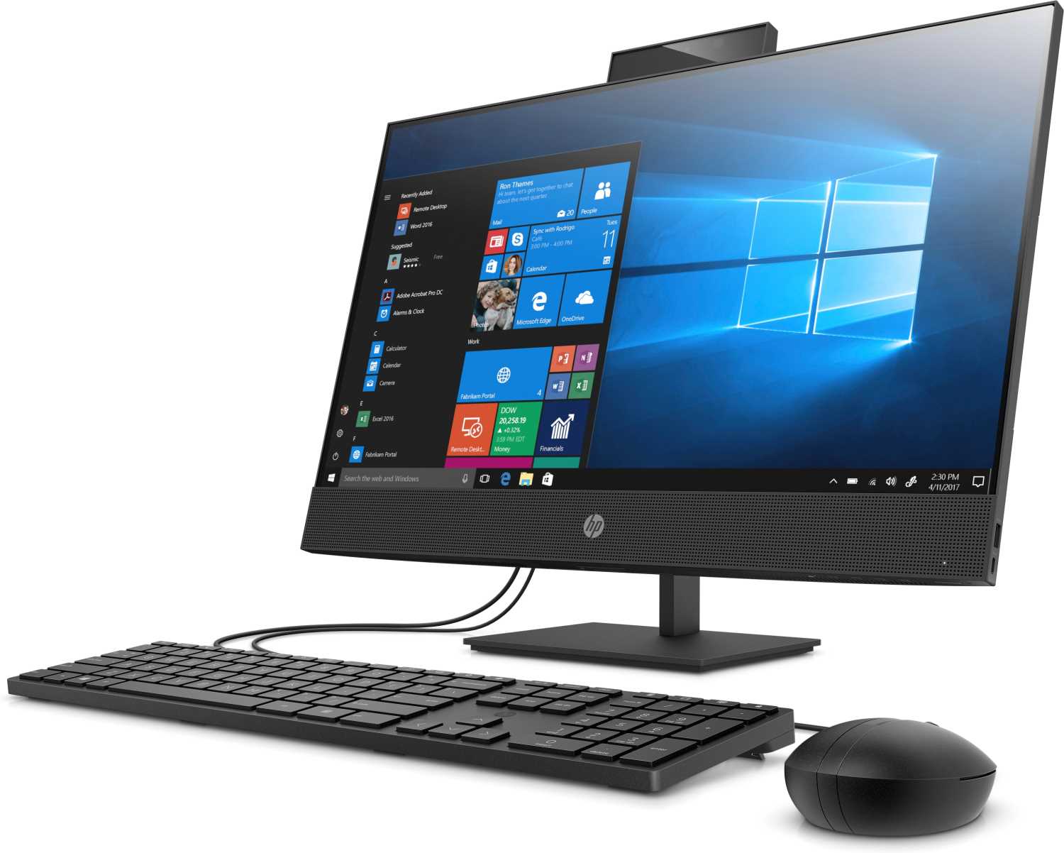 HP ProOne 440 Non-Touch AiO Desktop PC 400 G6 24 inch / NT / i5-10500T / 8GB / 1TB HDD / W10p64 / DVD-Writer / 1yw / USB 320K kbd / mouseUSB / Fixed Stand / MCR / Speakers  LBL TCO / Intel Wi-Fi 6 / HDMI Port / Webcam / Sea and Rail