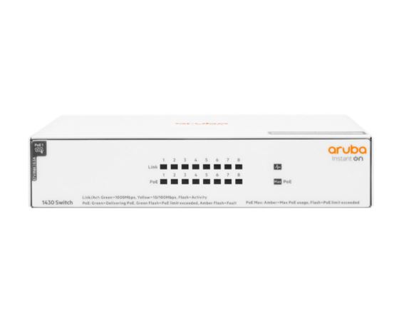 Коммутатор HPE Aruba Instant On 1430 8G Class4 PoE 64W Switch (R8R46A#ABB)