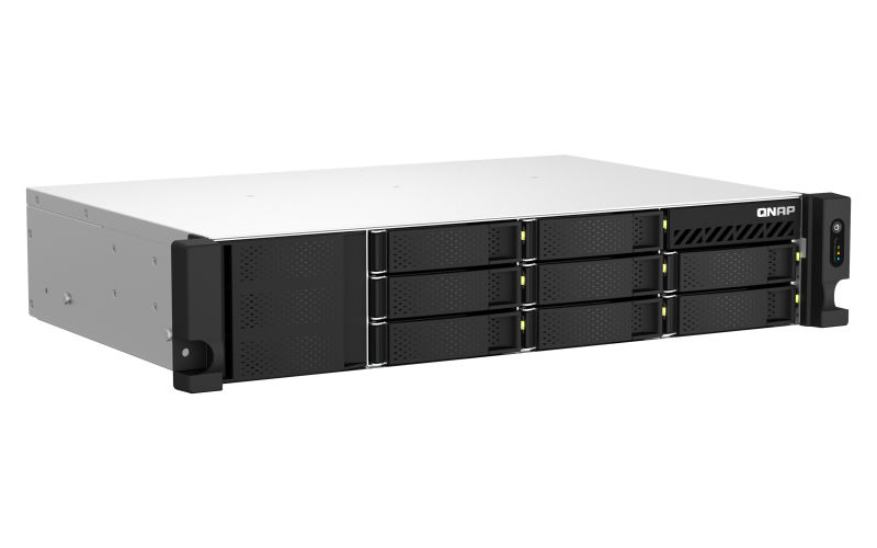 Сетевое оборудование QNAP TS-864eU-RP-4G EU-RU Сетевой RAID-накопитель, 8 отсеков 3,5"/2,5", 2 порта 2,5 GbE, HDMI-порт, стоечное исполнение,  2 блока питания. Intel Celeron N5105/N5095 2,0 ГГц (2,9 ГГц), 4 ГБ DDR4. Направляющие в комплект поставки не вхо