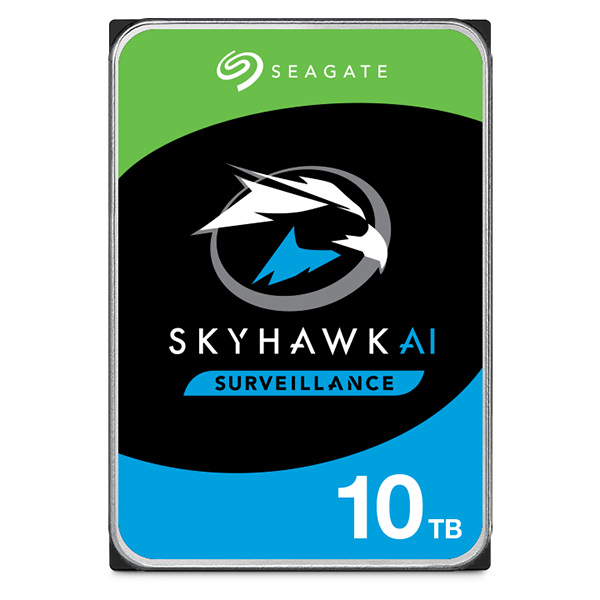 Жесткий диск Seagate SkyHawk AI ST10000VE001, 10TB, 3.5", 7200 RPM, SATA-III, 512e, 256MB, for NVR/DVR, для систем видеонаблюдения