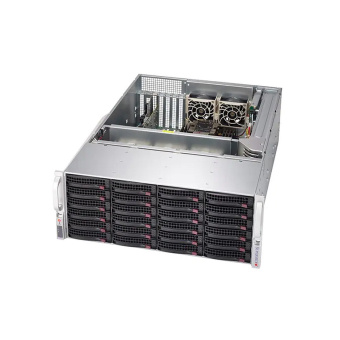 Серверная платформа SUPERMICRO SSG-6049P-E1CR24H Серверная платформа, SUPERMICRO, SSG-6049P-E1CR24H, 4U, 2x3647, 16xDDR4, 24x3.5" SAS expander, 1200W, Black