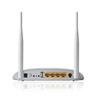 Модем TP-Link TD-W8968 Модем, TP-Link, TD-W8968, ADSL, Беспроводной, 300M, ADSL2+router, 4 порта 10/100 Мбит/с RJ45,1 порт RJ11,1 порт USB 2.0