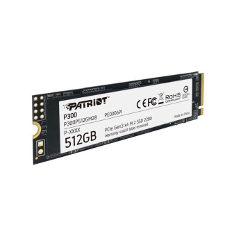 Твердотельный накопитель SSD Patriot P300 512GB M.2 NVMe PCIe 3.0x4 Твердотельный накопитель SSD, Patriot, P300 PP300P512GM28, 512 GB, M.2 NVMe PCIe 3.0x4, 1700/1200 Мб/с