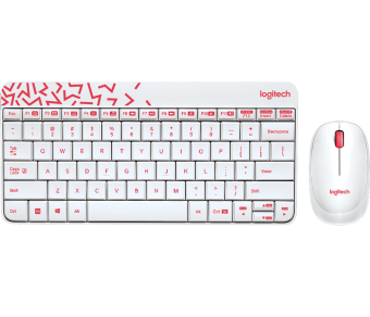 Комплект беспроводной Logitech MK240 Nano White/Red (клавиатура+мышь) Комплект беспроводной Logitech MK240 Nano White/Red (клавиатура+мышь)