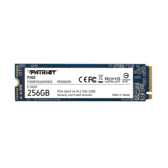 Твердотельный накопитель SSD Patriot P300 256GB M.2 NVMe PCIe 3.0x4 Твердотельный накопитель SSD, Patriot, P300 P300P256GM28, 256 GB, M.2 NVMe PCIe 3.0x4, 1700/1000 Мб/с