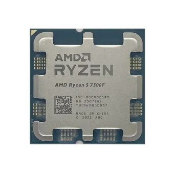 Процессор (CPU) AMD Ryzen 5 7500F 65W AM5 Процессор, AMD, AM5 Ryzen 5 7500F, oem, 6M L2 + 32M L3, 3.7 GHz, 6/12 Core, 65 Вт, без встроенного видео