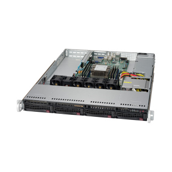 Серверная платформа SUPERMICRO SYS-5019P-M Серверная платформа, SUPERMICRO, SYS-5019P-M, 1U, 1x3647, 6xDDR4, 4x3.5" Hot-swap, 350W, Black