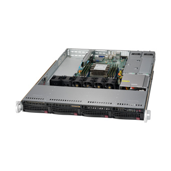Серверная платформа SUPERMICRO SYS-5019P-MR Серверная платформа, SUPERMICRO, SYS-5019P-MR, 1U, 1x3647, 6xDDR4, 4x3.5" Hot-swap, 2x450W, Black