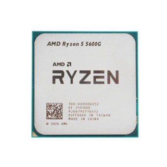 Процессор (CPU) AMD Ryzen 5 5600G 65W AM4 Процессор, AMD, AM4 Ryzen 5 5600G, oem, 3M L2 + 16M L3, 3.9 GHz, 6/12 Core, 65 Вт, Radeon™ Graphics