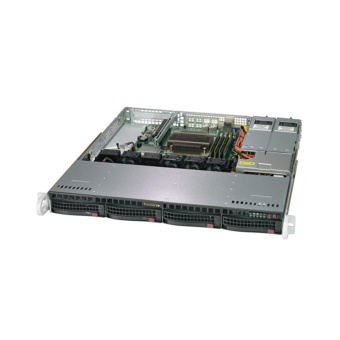 Серверная платформа SUPERMICRO SYS-5019C-MR Серверная платформа, SUPERMICRO, SYS-5019C-MR, 1U, LGA 1151, 4xDDR4, Hot-swap, 2x400W