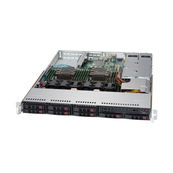 Серверная платформа SUPERMICRO SYS-1029P-WTR Серверная платформа, SUPERMICRO, SYS-1029P-WTR, 1U, 2xLGA 3647, 12xDDR4, 8x2.5" Hot-swap, 2x750W, Black