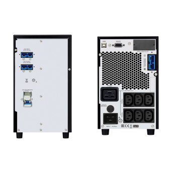 Источник бесперебойного питания Schneider Electric Easy UPS SRVS3KIL Источник бесперебойного питания, Schneider Electric, Easy UPS SRVS3KIL, Комплект: SRVSPM3KIL- 1шт, SRVS72BP-9A-1шт, Онлайн, Мощность 3000ВА/2400Вт, Напольный, 230В, Вых: 6x IEC C13, 1 x IEC C19, Intelligent Card Slot, LCD, Extended Runtime, Чёрный