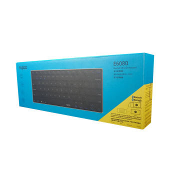 Клавиатура Rapoo E6080 Клавиатура, Rapoo, E6080, Ультра-тонкая, Беспроводная 2.4ГГц, Bluetooth3.0, Bluetooth 4.0, Кол-во стандартных клавиш 78, Батарейки в комплекте, Анг/Рус, Чёрный