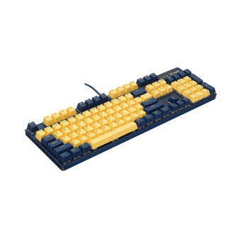 Клавиатура Rapoo V500PRO Yellow Blue Клавиатура, Rapoo, V500PRO, Игровая, USB, Кол-во стандартных клавиш 104, Длина кабеля 1,8 метра, RGB, Анг/Рус, Желто-синий