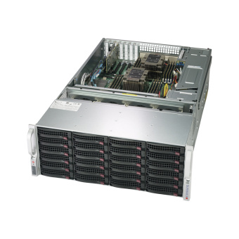 Серверная платформа SUPERMICRO SSG-6049P-E1CR36H Серверная платформа, SUPERMICRO, SSG-6049P-E1CR36H, 4U, 2x3647, 16xDDR4, 36x3.5" SAS expander, 1200W, Black