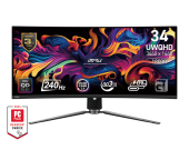 Монитор 34" MSI MPG 341CQPX QD-OLED 3440x1440 240Hz 1800R 0.03ms 1.5млн:1 2xHDMI 1xDP 4xUSB