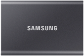 Внешний SSD 1000Gb Samsung T7 USB 3.2 Gen.2 (10 Гбит/c)  AES 256, Серый, MU-PC1T0T/WW