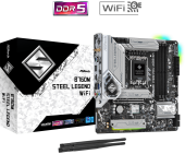 Материнская плата ASRock B760M STEEL LEGEND WIFI LGA1700 4xDDR5 4xSATA RAID 3xM.2 HDMI DP eDP mATX