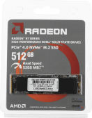 Твердотельный накопитель  512GB SSD AMD RADEON R7 M.2 2280 PCI-E Gen4 R5200Mb/s W2800MB/s R7MP512G8