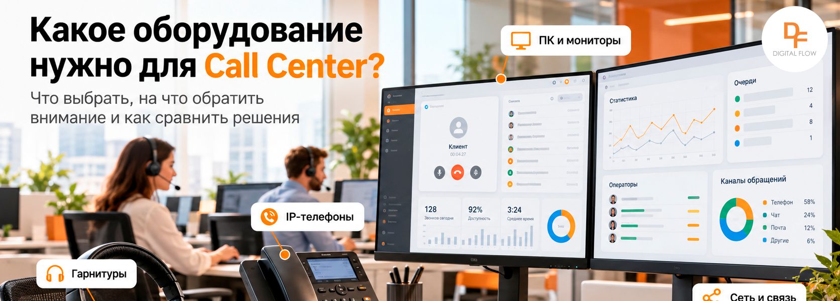 Какое оборудование нужно для Call Center: выбираем технику для операторов и сравниваем решения
