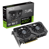 Видеокарта ASUS GeForce RTX4060Ti OC, 8GB GDDR6 128-bit HDMI 3xDP DUAL-RTX4060TI-O8G-EVO