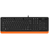 Клавиатура A4tech Fstyler FK10-ORANGE, 105 клавиш, 150см, FN 12 Multimedia, USB