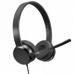 Lenovo USB-A Wired Stereo On-Ear Headset with Control Box