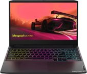 Ноутбук Lenovo 82K201QTRU IdeaPad Gaming 3 15ACH6 15.6" FHD(1920x1080) IPS 120Hz/AMD Ryzen 5 5600H 3,3Ghz Hexa/8GB/512GB/NVIDIA GeForce RTX3050 4GB/Wi-Fi/BT5.0/720P HD Camera/BKLT/Windows 11 Home/2Y/Shadow Black