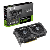 Видеокарта ASUS GeForce RTX4070 SUPER OC, 12GB GDDR6X 192-bit 1xHDMI 3xDP DUAL-RTX4070S-O12G-EVO