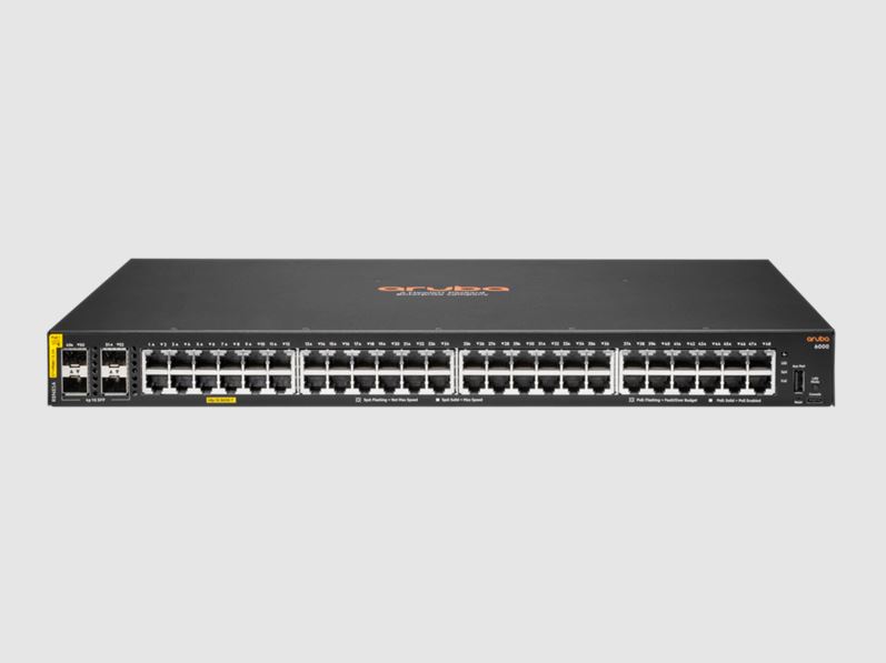 Переключатель HPE Aruba 6000 48G Class4 PoE 4SFP 370W Switch (R8N85A#ABB)