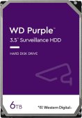 Жесткий диск для видеонаблюдения HDD  6Tb Western Digital Purple SATA 6Gb/s 256Mb 3,5" WD64PURZ