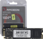 Твердотельный накопитель 1024GB SSD AMD RADEON R5 M.2 2280 SATA3 R530Mb/s, W500MB/s R5M1024G8