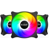 Вентилятор для корпуса PCCooler FX 120 ARGB BK 3 IN 1 3x(120x120x25mm) 1000-2000RPM 52,79CFM Black