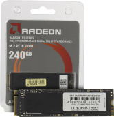 Твердотельный накопитель  240GB SSD AMD RADEON R5 M.2 2280 PCl-E R2030MB/s, W1120MB/s R5MP240G8