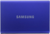 Внешний SSD 1000Gb Samsung T7 USB 3.2 Gen.2 AES 256 Синий, MU-PC1T0H/WW