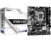 Материнская плата ASRock B760M-H/M.2 LGA1700 2xDDR5 4xSATA RAID 2xM.2 HDMI DP mATX