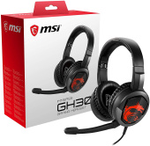 Гарнитура MSI Immerse GH30 GAMING, динамики 40 мм, 3,5mm разъем, 1,5м