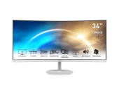 Монитор 34" MSI PRO MP341CQW VA 3440x1440 100Hz 1ms 3000:1 1500R 2xHDMI 1xDP 2x2W White