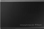 Внешний SSD 1000Gb Samsung T7 Touch USB 3.2 Gen.2 (10 Гбит/c) AES 256 Сенсорная защита MU-PC1T0K/WW