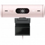 Веб-камера Logitech Brio 500 Rose (Full HD, 1080p/30fps, автофокус, zoom 4x, угол обзора 90° по диагонали, стереомикрофон, 4Мп)