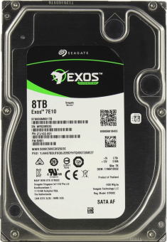 Жесткий диск Seagate Exos ST8000NM017B HDD 8Tb Корпоративный жесткий диск  8Tb Seagate EXOS 7E10 SATA3 3.5" 256Mb 7200rpm ST8000NM017B