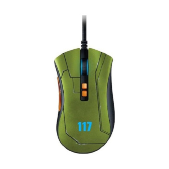 Компьютерная мышь Razer DeathAdder V2 - HALO Infinite Edition Компьютерная мышь, Razer ,DeathAdder V2, RZ01-03210300-R3M1. Игровая, Оптическая, до 20 000dpi, 8 кнопок, Razer Chroma™ RGB подсветка с реальными 16,8 млн настраиваемыми цветами, Проводная, USB, 82 г Зеленая