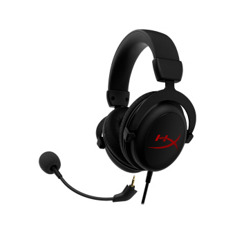 Гарнитура HyperX Cloud Core DTS 4P4F2AA Гарнитура, HyperX, 4P4F2AA, HX-HSCC-2-BK/WW, Cloud Core DTS, Микрофон съёмный гибкий, Динамики 50 мм, 30-500 мВт, 50-18000гц, 3.5 Mini Jack + удлинитель – 3,5 мм штекеры стерео и микрофона, Чёрный, Цветная коробка