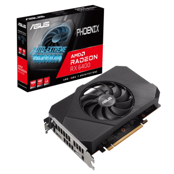 Видеокарта ASUS AMD Radeon RX 6400 4GB GDDR6 64-bit HDMI DP PH-RX6400-4G Видеокарта ASUS AMD Radeon RX 6400 4GB GDDR6 64-bit HDMI DP PH-RX6400-4G