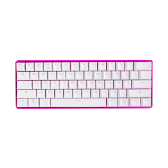 Клавиатура HyperX Alloy Origins 60 Pink 572Y6AA#ACB Клавиатура, HyperX, 572Y6AA#ACB, Alloy Origins 60 Pink, Игровая, Механическая, HyperX Red switch, USB, Подсветка RGB, Размер: 296*106*37 мм., Анг/Рус, Белый-Розовый